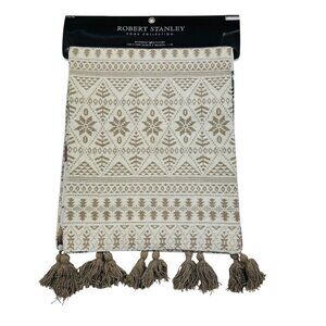 Neutral/Natural/Organic Christmas/Winter Forest Deer Reversible Table Runner